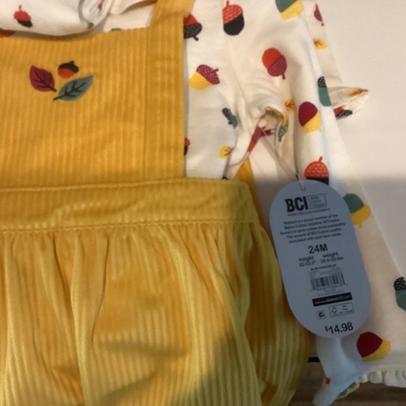 Wonder Nation Pinafore Girls 3 piece set - Picture 9 of 10